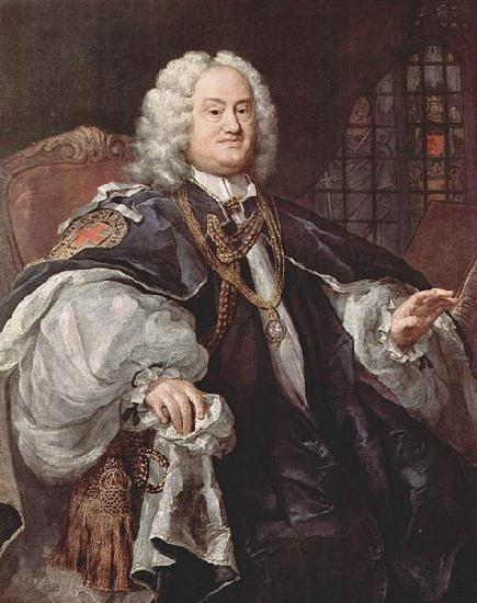 William Hogarth Portrat des Bischofs Benjamin Hoadly oil painting image